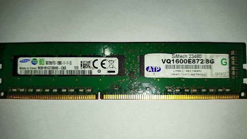 8 GB DDR3 PC Ram 2 Module . (12800 / 10600) 0