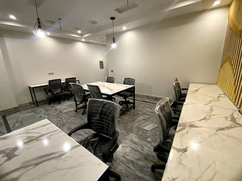 furnished Office space for rent in gulberg for (Call center + Software house + Marketing office and other setup as you want) 2