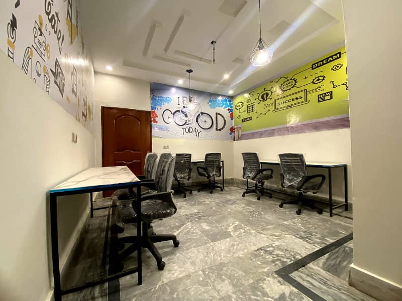 furnished Office space for rent in gulberg for (Call center + Software house + Marketing office and other setup as you want) 3