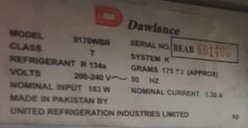 Dawlance medium size refrigerator