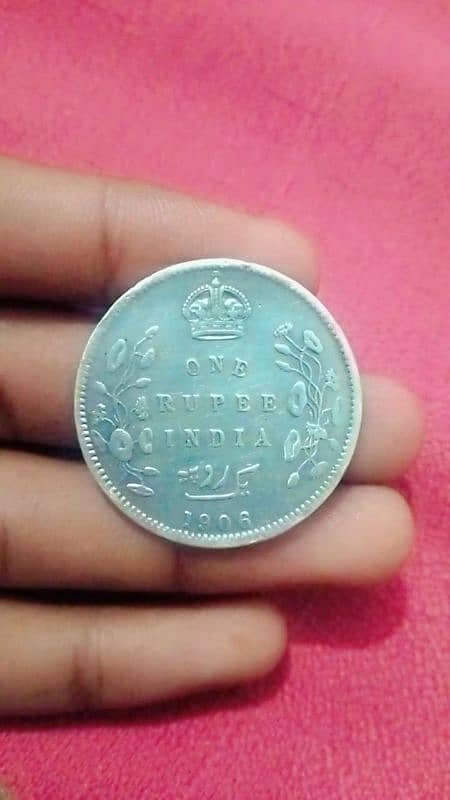 British indian silver coin & silver jubilee coin 1