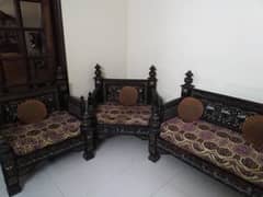 Wooden Carved 7 Seater Sofa Set