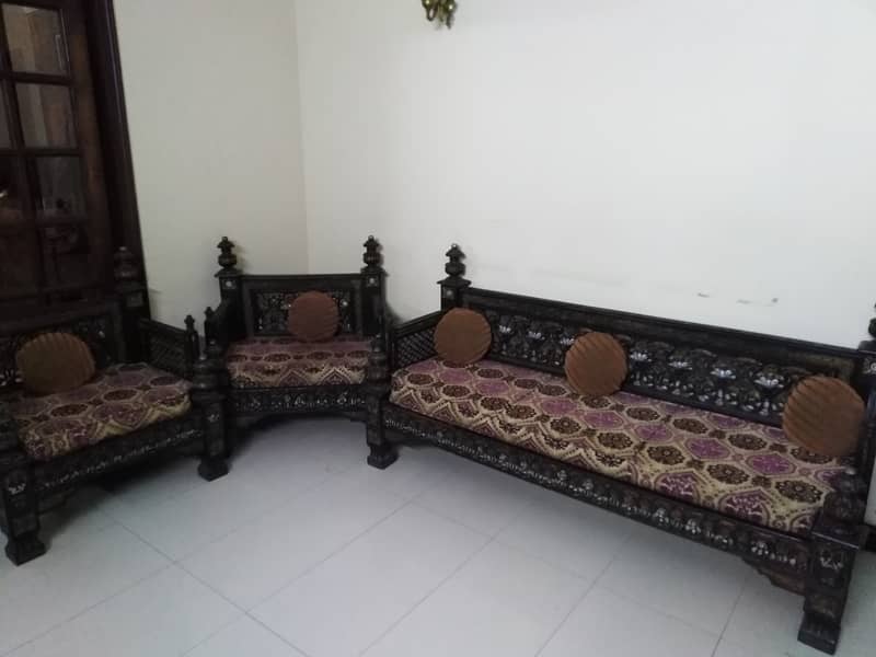 Wooden Carved 7 Seater Sofa Set 1