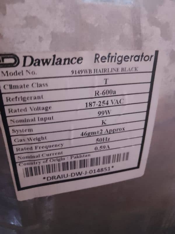 dawlance small fridge 10 days used only 2