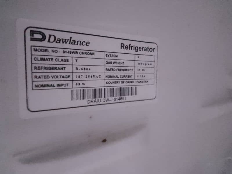 dawlance small fridge 10 days used only 3