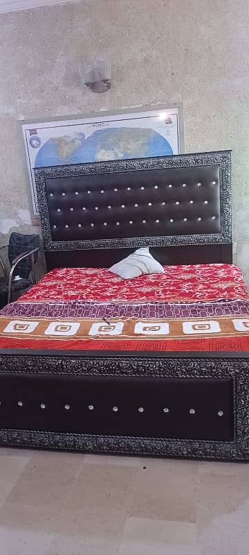 double bed with dressing for sale 0