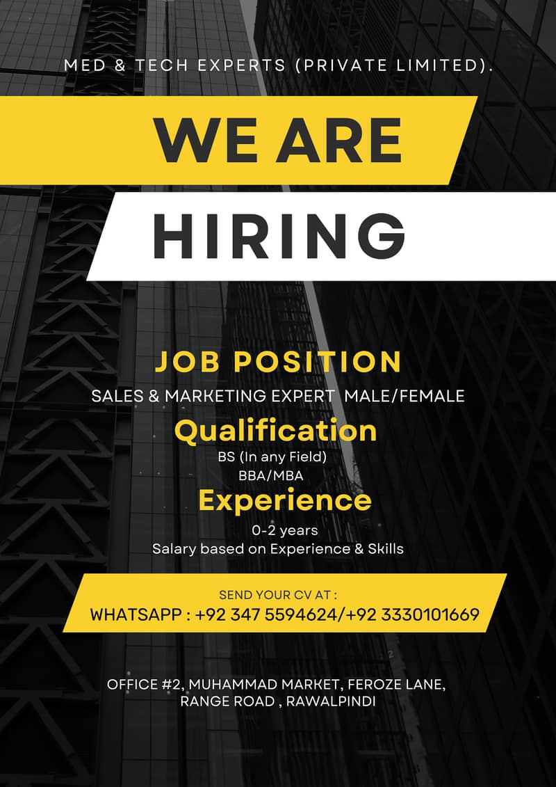 Sales & Marketting Expert (Female/Male) 0