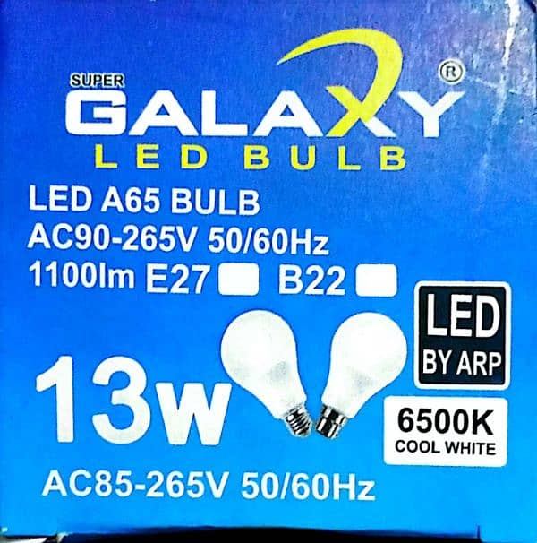 Super Galaxy LED Bulb & Lights 7w, 9w, 12w,13w, 18w, 25w, 30w and etc. 0