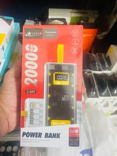 20000 MAH Premium Product Power Bank S-009 By 3 Star