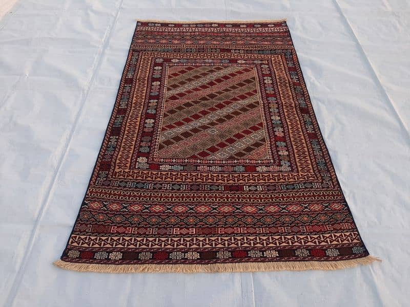 Afghan Handmade Maliki biljik kilim Rug" Handmade wool kilim Rug 1