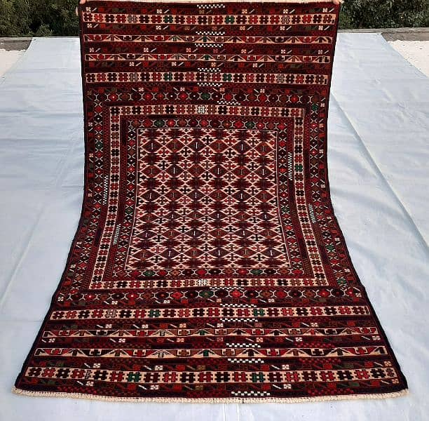 Afghan Handmade Maliki biljik kilim Rug" Handmade wool kilim Rug 2