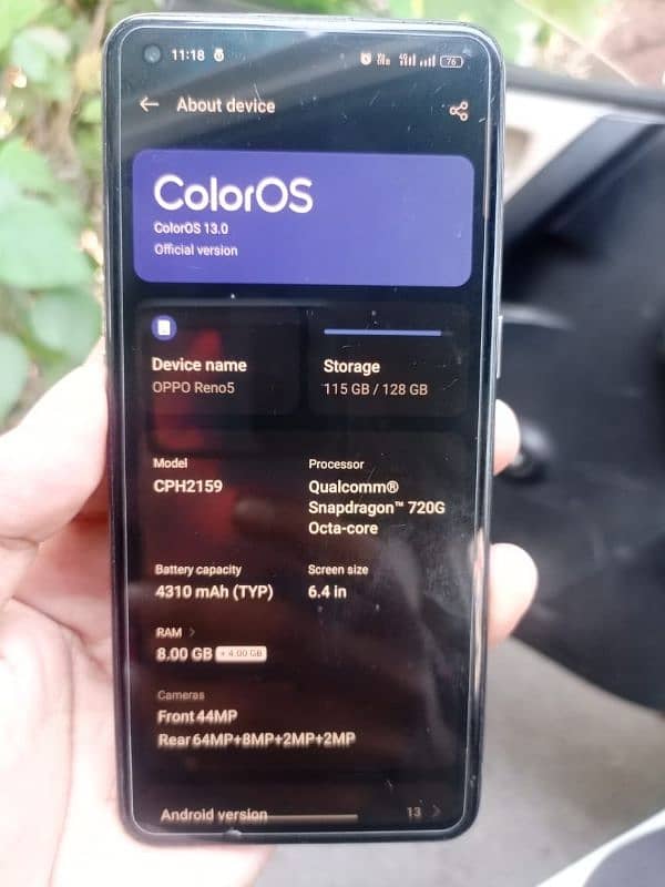 oppo reno 5 condi 10/9 org box chargr 0