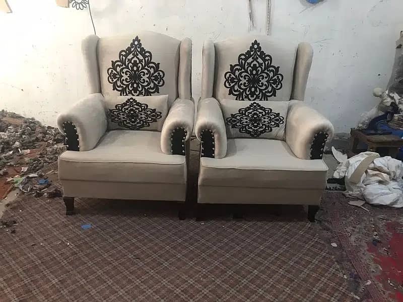 2 seater | single seater | room chair | poshish chair | Luxury chairs 4