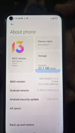 redmi note 9 4GB ram 128GB storage 0