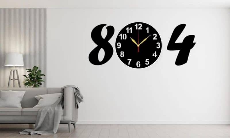 804 Sticker Wall Clock 1