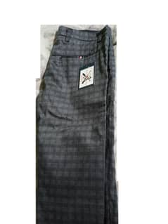 Dark Grey Casual check Pant New for Waist 28-31