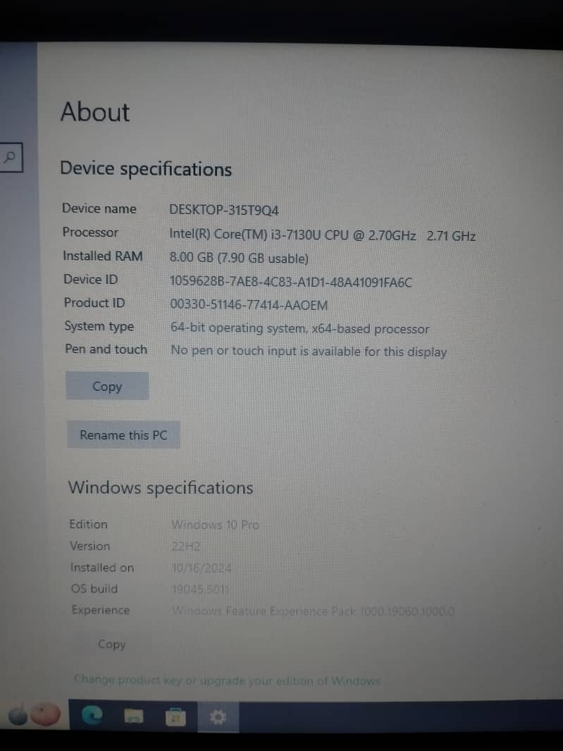 Dell Latitude 3490 i3 7th Generation 8GB Ram 3