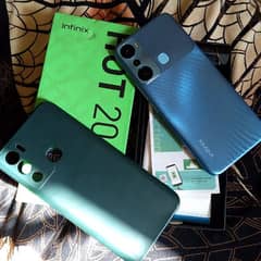 Infinix Hot 20i Ram(7gb/128gb) Mobile+Box+2 Back cover