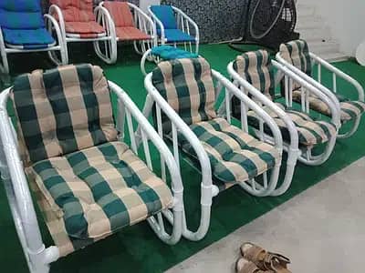 Garden and Lawn Outdoor Chairs, Patio Furniture PVC Plasic Fabric 6