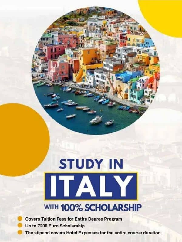 study in Italy on 100% scholarship in very low budget 2