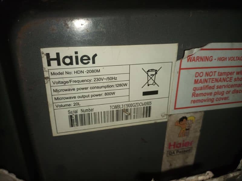 Haier 20Ltr Microwave For sale, Working Condition Guaranteed 6