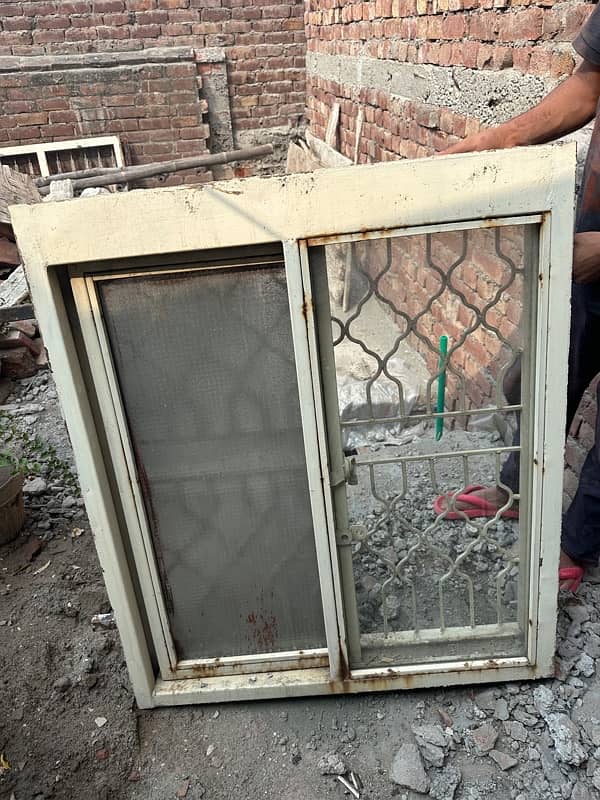 5 Iron Windows and 1 Iron Door in Good Condition 0