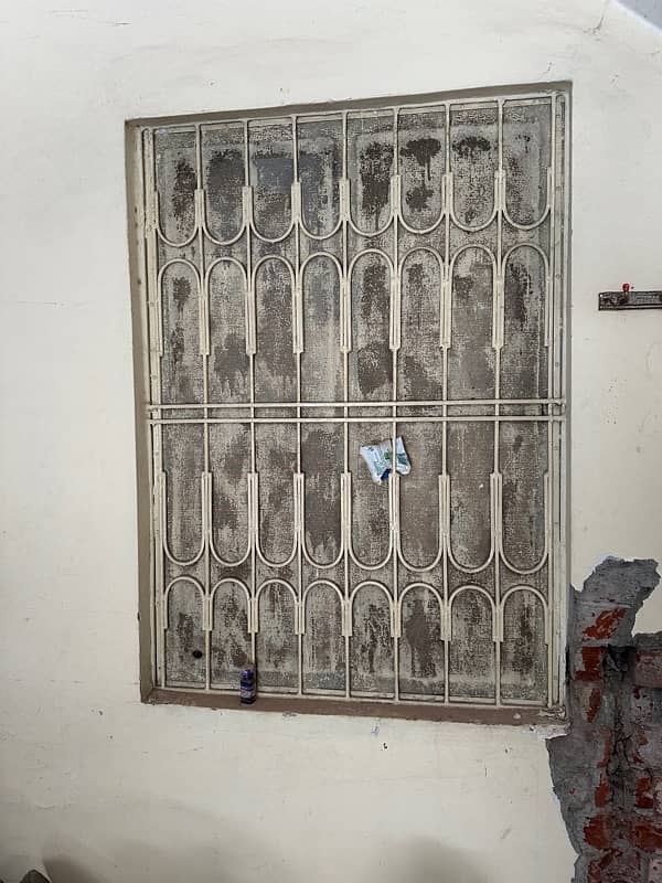 5 Iron Windows and 1 Iron Door in Good Condition 3