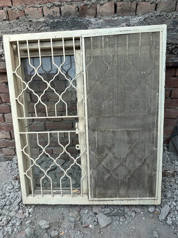 5 Iron Windows and 1 Iron Door in Good Condition 6