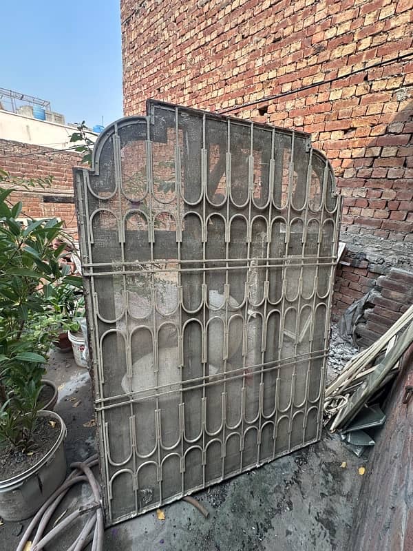 5 Iron Windows and 1 Iron Door in Good Condition 7