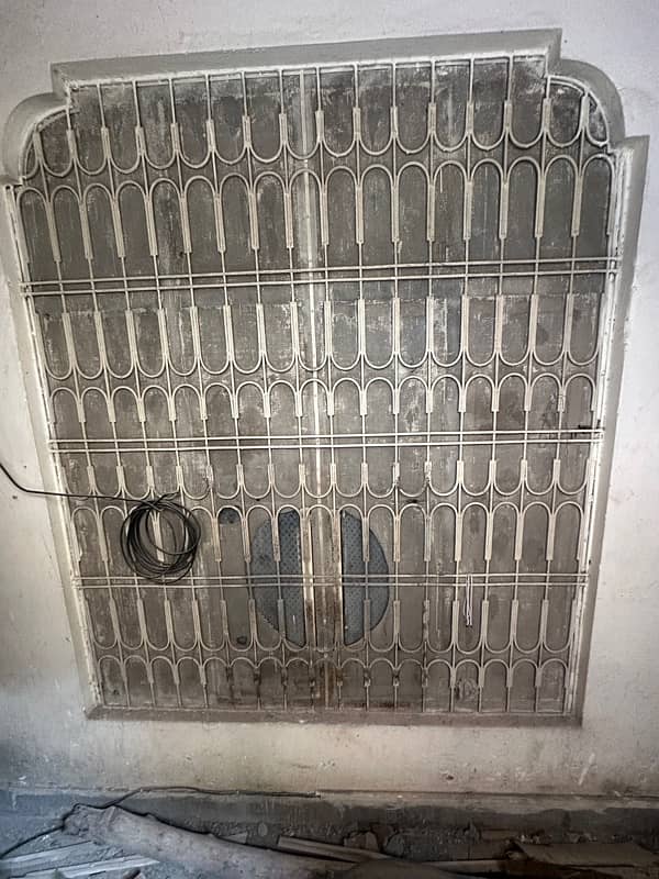 5 Iron Windows and 1 Iron Door in Good Condition 9