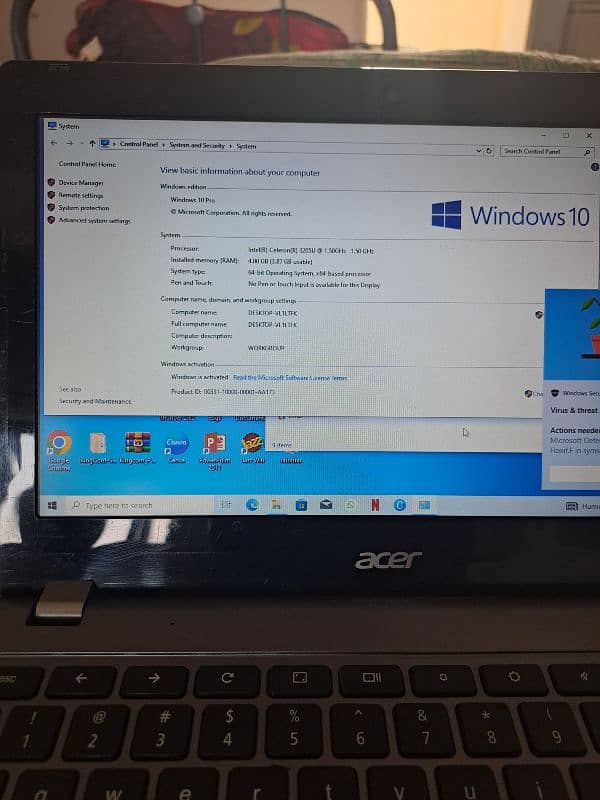 acer c740 chrombook 4/256 1