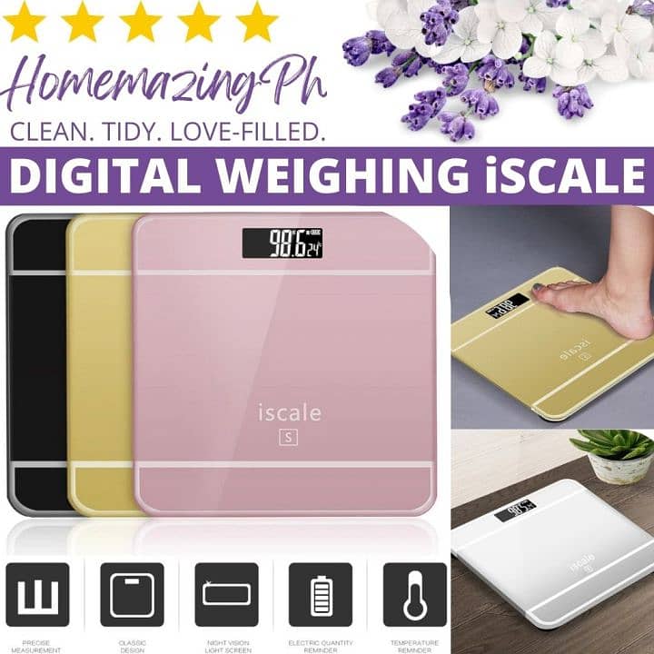 LCD Electronic Digital Tempered Glass 180Kg Body Weight Scale 3