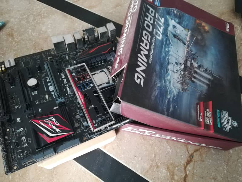 Asus Z170 Pro Gaming board with (box & Accessories) Processor, Ram 3