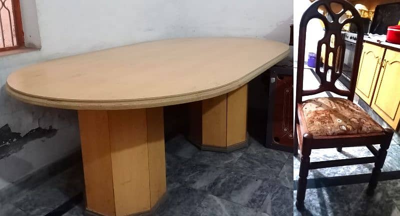 Dining table with 6 chairs. . condition 9/10 (32000) 0