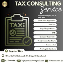 Tax Consultant, FBR, Tax Filer, NTN,Sales Tax, Income Tax Return 0