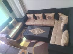 for SALE 9 seater L shape  sofa with centre table 0