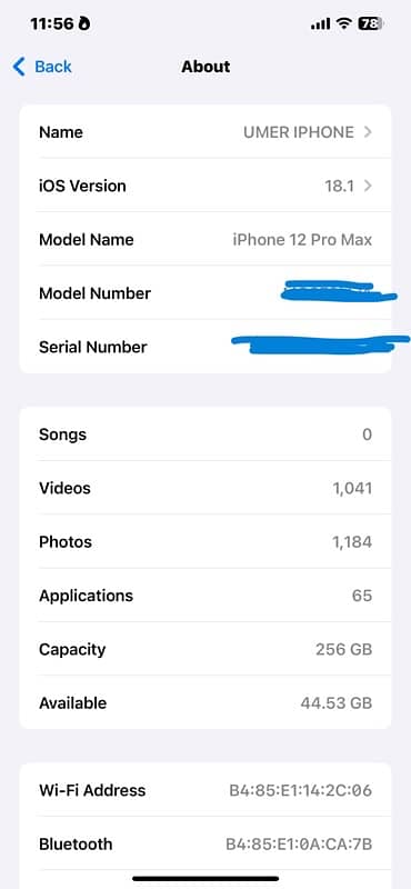 Iphone 12 pro max 256 gb 83% Bt health and Non-PTA 2