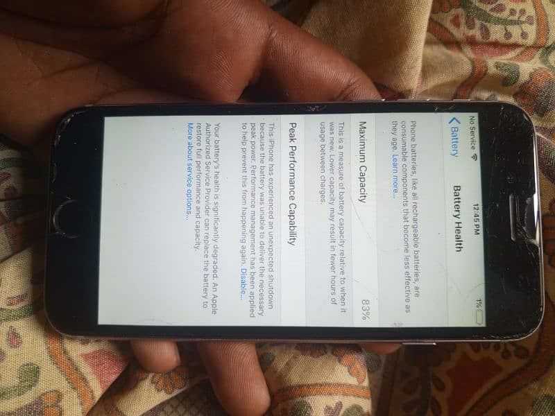 all ok no problem I phone 6.64gb 83battry helath 2