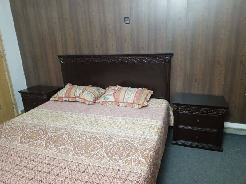 king size double bed with side tables dressing table with mattress 3