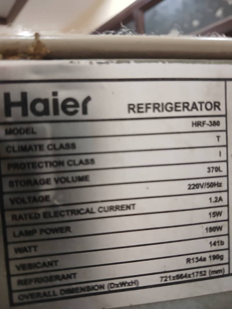 HAIER FRIDGE 2014 MODEL 3