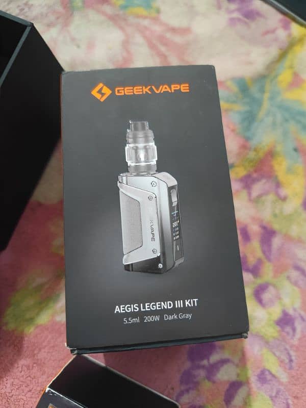 Geek Vape. . AEGIS LEGEND III KIT 200W DARG GRAY 7