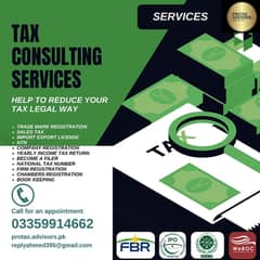 Tax Consultant, Company registration, tax filer in rawalpindi, NTN