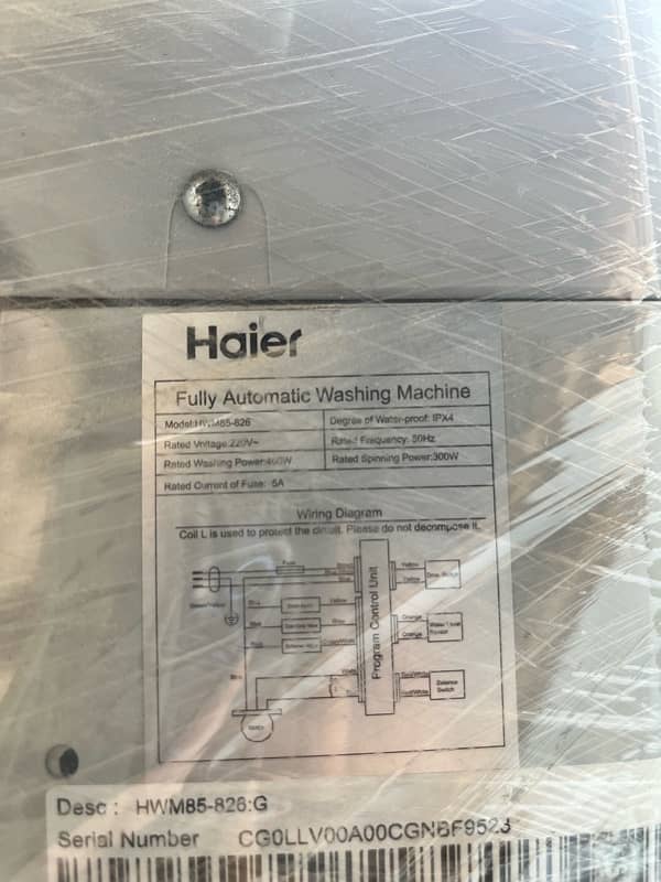 HAIER AUTOMATIC WASHING MACHINE 4