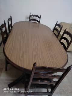 wooden Dining Table with chairs