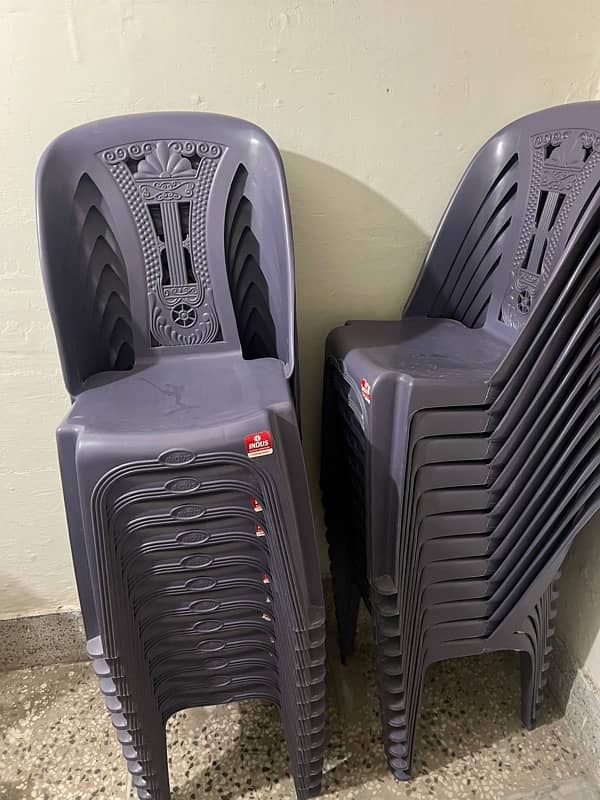 indus company plastic chairs 24 Qty 1