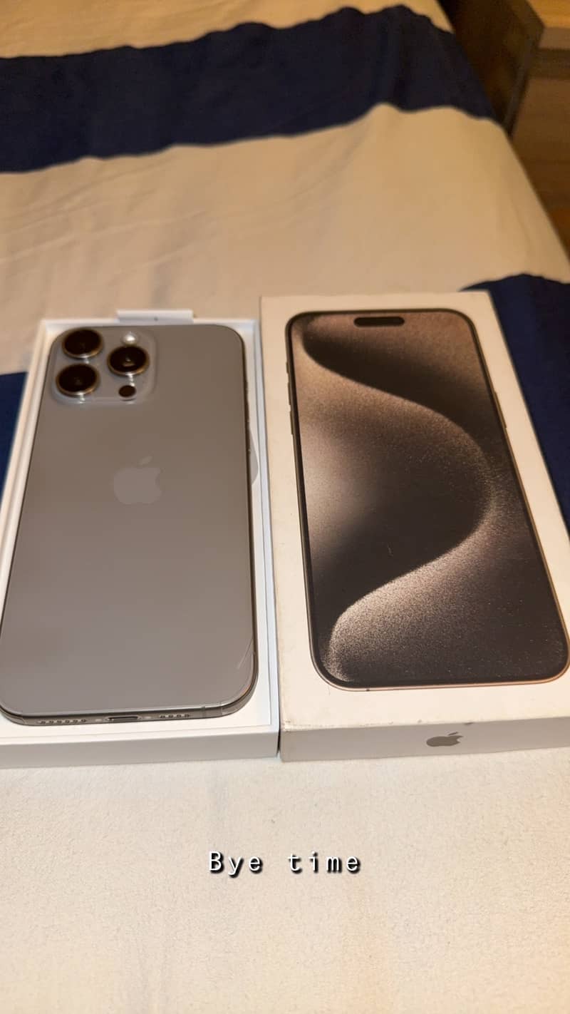 I phone 15 pro max natural titanium LLA model pta approved 0