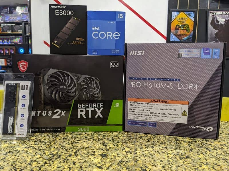 core i5 12th gen + rtx 3060 complete build new box pack 1