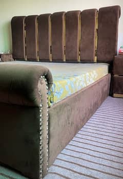 Bed with side tables, dressing table plus mattress