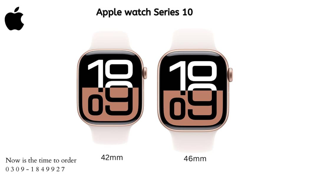 Apple Watch Series 10 Rose Gold with Light Blush 42mm, 46mm Sport Band 0