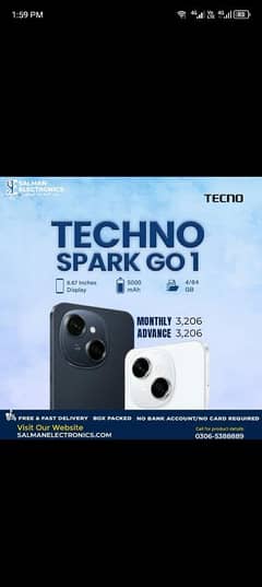 Spark go 1 new mobile phone on installment 0